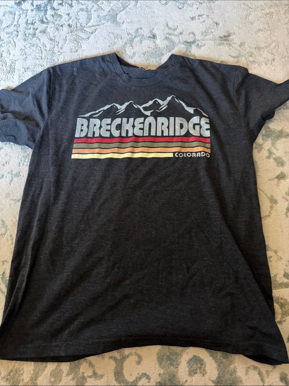 Breckenridge Colorado Graphic Tee - Charcoal Mountain Print